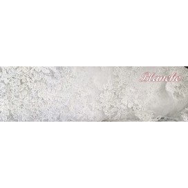 Dentelle Au Mètre En  Broderie ivoire Couture Pour Mariage Et Cérémonie