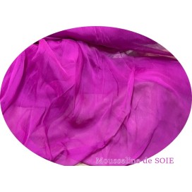 Tissu Mousseline de Soie Violet Au Mètre Couture.