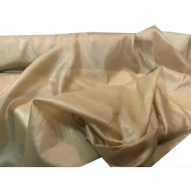 Tissu Mousseline de Soie Satinée Beige Au Mètre Couture.
