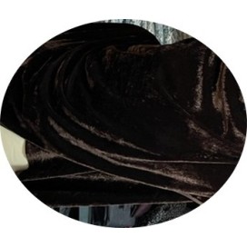 Tissu  Velours Stretch Lycra Marron En Grande Largeur Pour Vetements Et Ameublement