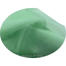 Tissu Organza De Soie Vert Tilleul Au Mètre Couture.