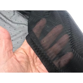 Tissu Résille Lycra Au Mètre Pailleté Fantaisie en Couleur Noir Pour Lingerie  Justaucorps.