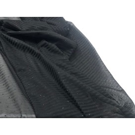 Tissu Résille Lycra Au Mètre Pailleté Fantaisie en Couleur Noir Pour Lingerie  Justaucorps.