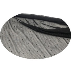 Tissu Résille Lycra Au Mètre Pailleté Fantaisie en Couleur Noir Pour Lingerie  Justaucorps.