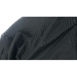 Tissu Résille Lycra Au Mètre Pailleté Fantaisie en Couleur Noir Pour Lingerie  Justaucorps.