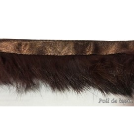 Galon Fourrure Poil de Lapin Marron Au mètre