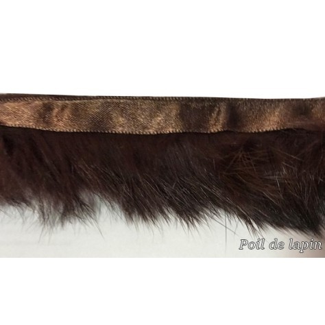Galon Fourrure Poil de Lapin Marron Au mètre