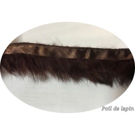 Galon Fourrure Poil de Lapin Marron Au mètre