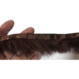 Galon Fourrure Poil de Lapin Marron Au mètre
