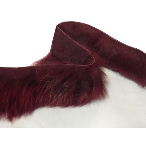 Galon Fourrure Poil de Lapin Bordeaux Au mètre