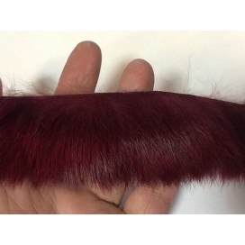 Galon Fourrure Poil de Lapin Bordeaux Au mètre