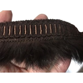 Galon Fourrure Poil de Lapin Marron Sur Passementrie Au mètre