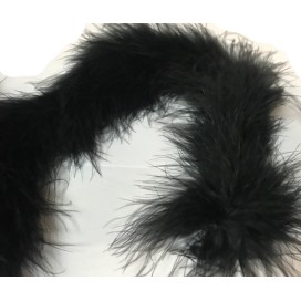 Boa En Plume Noir Au mètre