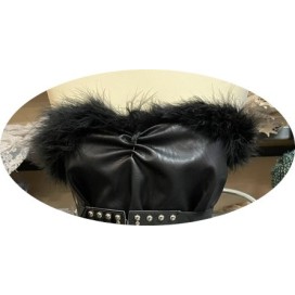 Boa En Plume Noir Au mètre