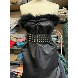 Boa En Plume Noir Au mètre