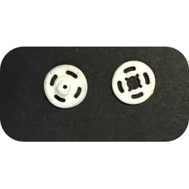 Bouton Pressions Plastique Blanc A Coudre