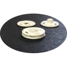 Bouton Pressions Plastique Blanc A Coudre