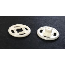Bouton Pressions Plastique Blanc A Coudre