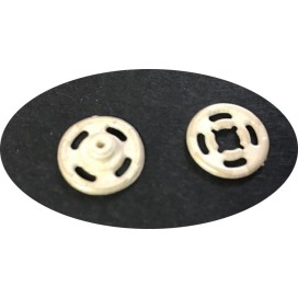 Bouton Pressions Plastique Blanc A Coudre