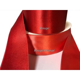 Ruban Satin Au Mètre En 40 mm Rouge Orangé Double Face A Coudre Pour La Décoration Et Loisirs Créatifs