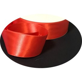 Ruban Satin Au Mètre En 40 mm Rouge Orangé Double Face A Coudre Pour La Décoration Et Loisirs Créatifs