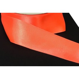 Ruban Satin Orange Fluo Large En 50 mm Au Mètre Double Face A Coudre Pour La Décoration Et Loisirs Créatifs
