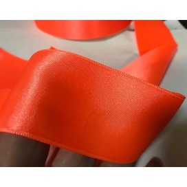 Ruban Satin Orange Fluo Large En 50 mm Au Mètre Double Face A Coudre Pour La Décoration Et Loisirs Créatifs