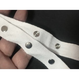 Bande Pressions Coton Blanche au mètre