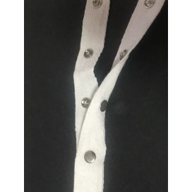 Bande Pressions Coton Blanche au mètre