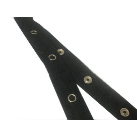 Bande Pressions Coton Noir au mètre