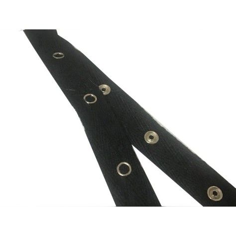 Bande Pressions Coton Noir au mètre