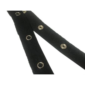 Bande Pressions Coton Noir au mètre