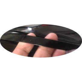 Ruban Simili Cuir Brillant Noir Au Mètre En 10 mm Couture.