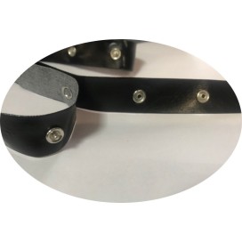 Bande Pressions Simili Cuir Noir Au Mètre