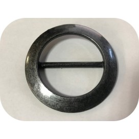 Boucle Ceinture Ronde Fantaisie Grise En 7 Cm A Coudre.