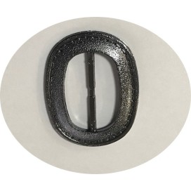 Boucle Ceinture Ovale Fantaisie Gris Anthracite En 5 Cm A Coudre.