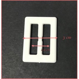 Boucle Ceinture Rectangle Blanche En 3 Cm A Coudre.