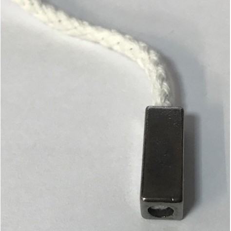 Arret Embout De Cordon en mètal gris , Arrêts Stop Pour Cordon