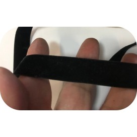 Ruban Velours Lycra élastique en 16 mm Marron choco Au mètre Pour Lingerie Customisations.