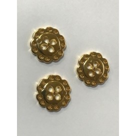 Bouton Doré Mètal Couture En 4 Trous Pour Customisations De Vetements