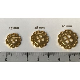 Bouton Doré Mètal Couture En 4 Trous Pour Customisations De Vetements