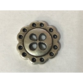 Bouton Argent Mètal Couture En 4 Trous Pour Customisations De Vetements