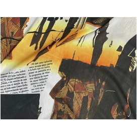 Tissu Résille Imprimée Extensible au Mètre