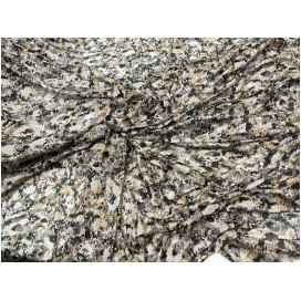 Résille Tulle Imprimée Fleurs Extensible au Mètre