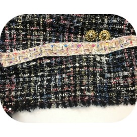 Tissu Style "Chanel" Tweed Au Mètre  Haute  Couture.