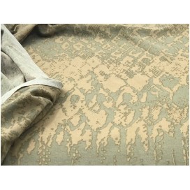 Tissu Résille Imprimée Kaki Et Beige Extensible au Mètre