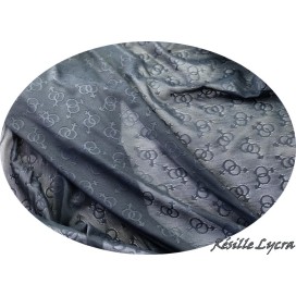 Tulle Résille Bleu Marine Imprimé Lycra Au Mètre  Pour Lingerie.