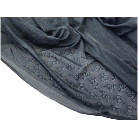 Tulle Résille Bleu Marine Imprimé Lycra Au Mètre  Pour Lingerie.