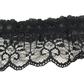 Dentelle Au mètre Noir En 5 Cm A Coudre.