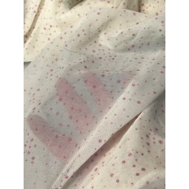 Tissu Résille Tulle Lycra Extensible  Jaune Paille Au Mètre Pailleté Fantaisie Pour Justaucorps.